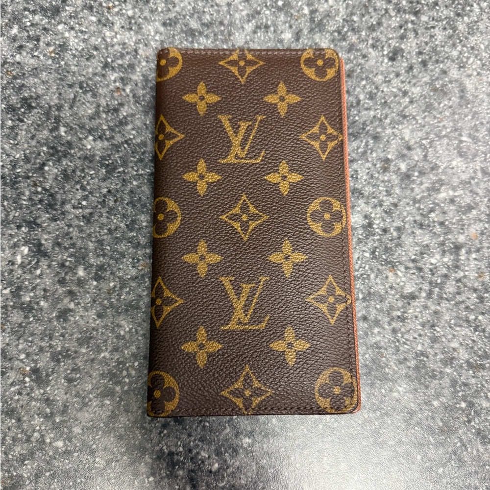 Louis Vuitton Brown LV Monogram Long Brazza Bifold Wallet Porte Valeurs Cartes